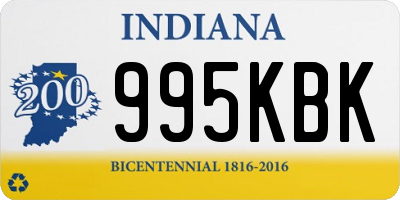 IN license plate 995KBK