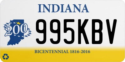 IN license plate 995KBV