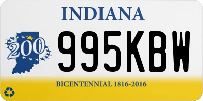 IN license plate 995KBW