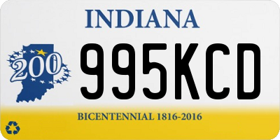 IN license plate 995KCD