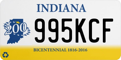IN license plate 995KCF