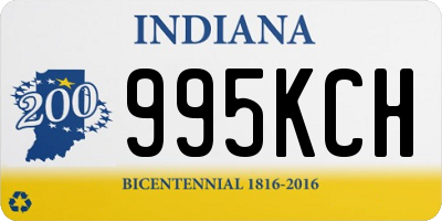 IN license plate 995KCH