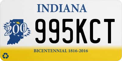 IN license plate 995KCT