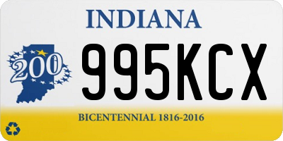 IN license plate 995KCX