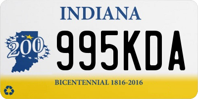 IN license plate 995KDA