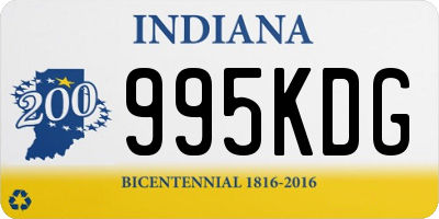 IN license plate 995KDG