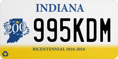 IN license plate 995KDM