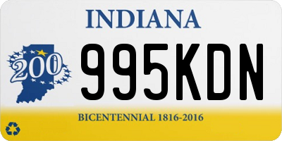 IN license plate 995KDN