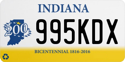 IN license plate 995KDX