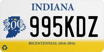 IN license plate 995KDZ