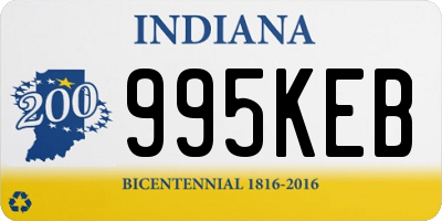 IN license plate 995KEB