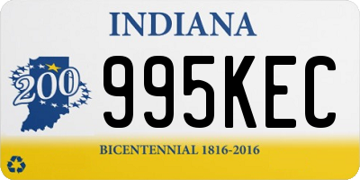 IN license plate 995KEC