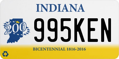 IN license plate 995KEN