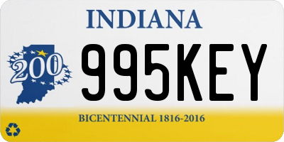 IN license plate 995KEY