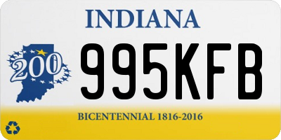 IN license plate 995KFB