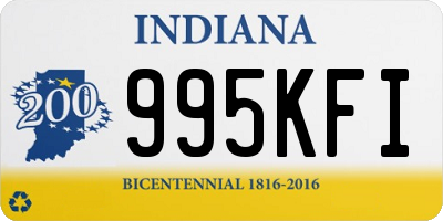 IN license plate 995KFI