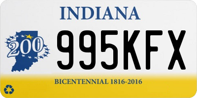 IN license plate 995KFX