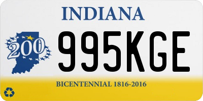 IN license plate 995KGE