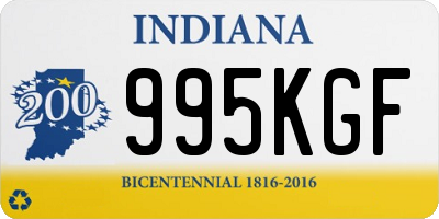 IN license plate 995KGF