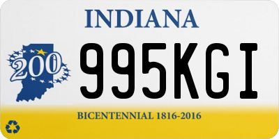 IN license plate 995KGI