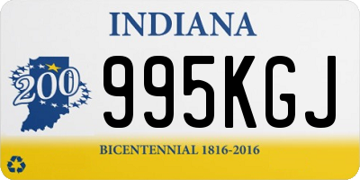 IN license plate 995KGJ