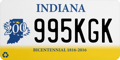 IN license plate 995KGK