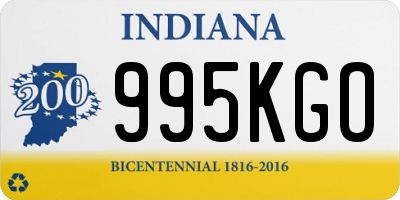 IN license plate 995KGO