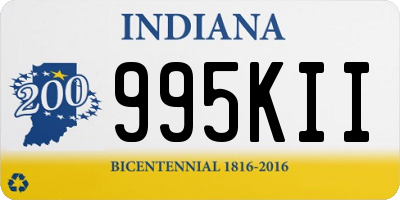 IN license plate 995KII