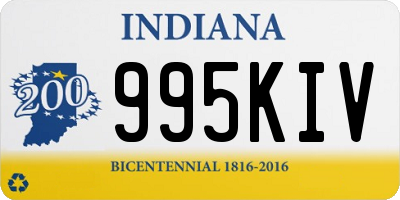 IN license plate 995KIV