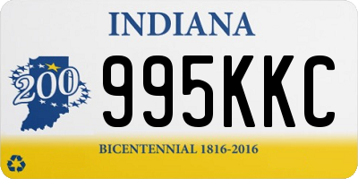 IN license plate 995KKC