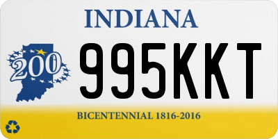 IN license plate 995KKT