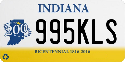 IN license plate 995KLS