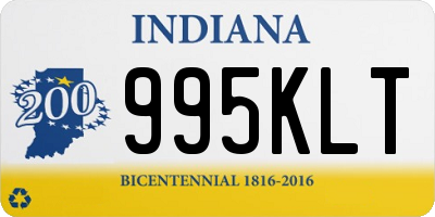IN license plate 995KLT