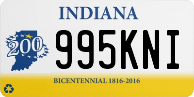 IN license plate 995KNI