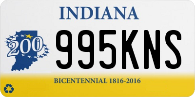 IN license plate 995KNS