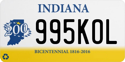 IN license plate 995KOL