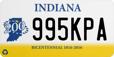 IN license plate 995KPA