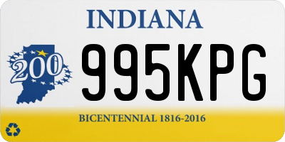 IN license plate 995KPG