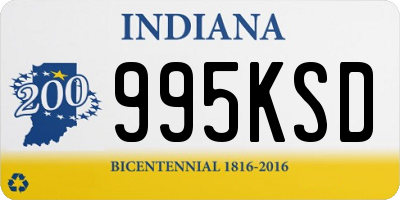 IN license plate 995KSD