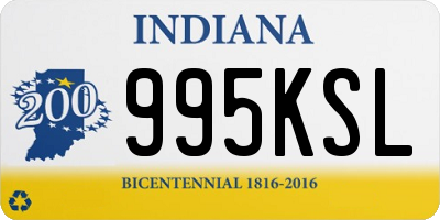 IN license plate 995KSL