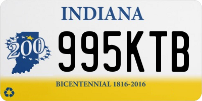 IN license plate 995KTB