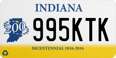 IN license plate 995KTK