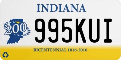 IN license plate 995KUI