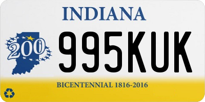 IN license plate 995KUK