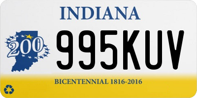 IN license plate 995KUV