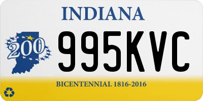 IN license plate 995KVC