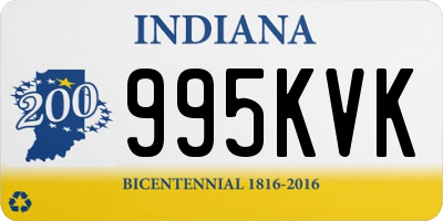 IN license plate 995KVK