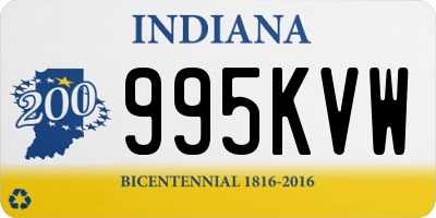 IN license plate 995KVW