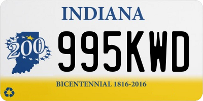 IN license plate 995KWD