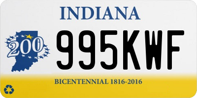 IN license plate 995KWF